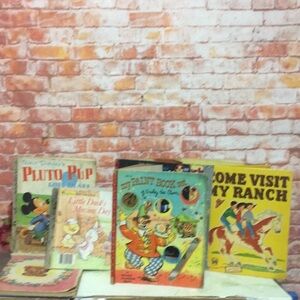 Lot if Six Vintage 50s Little Golden Books